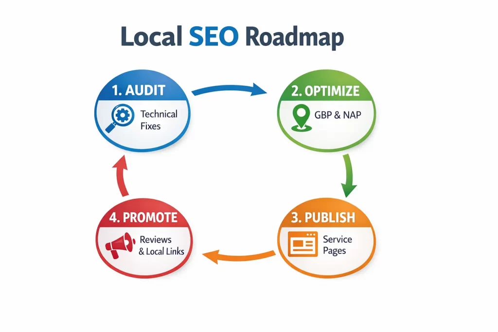 local SEO roadmap diagram