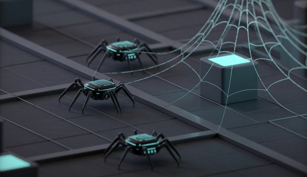 futuristic image of web crawlers